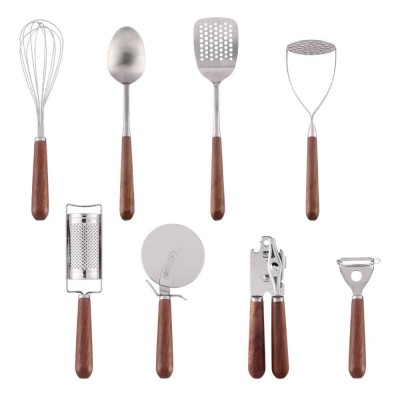 High Quality Stainless Steel Kitchen Accessories Kitchen Utensils Cooking Tools With Wooden Handle