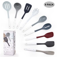 Heat Resistance 9 pcs silicone kitchen utensil set Kitchenware Spatula accessories cooking tool sets