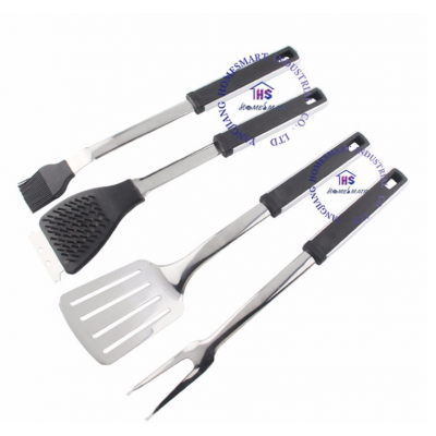 Barbecue BBQ camping portable kitchen tools set 4pcs outdoor traveling